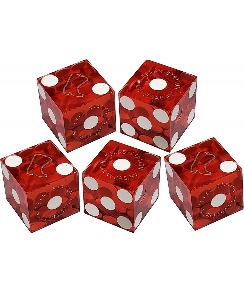 Set of 5 Authentic Las Vegas Casino Table-Played 19mm Craps Dice with Matching Serial Numbers $40.74 - Casino Equipment