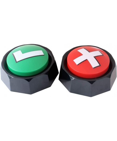 Answer Buzzers Sound Buttons Set of 2 Assorted Colored Buzzers Easy Buttons Judge Right or Wrong Talking Buttons Used for Gam...