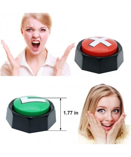 Answer Buzzers Sound Buttons Set of 2 Assorted Colored Buzzers Easy Buttons Judge Right or Wrong Talking Buttons Used for Gam...