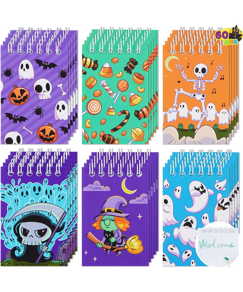 60 Pcs Halloween Notepad Set (6 Designs) Halloween Spooky Notepads for Kids Boys Girls Halloween Party Home School Supplies C...