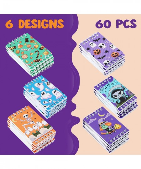 60 Pcs Halloween Notepad Set (6 Designs) Halloween Spooky Notepads for Kids Boys Girls Halloween Party Home School Supplies C...