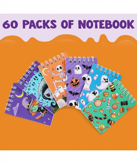 60 Pcs Halloween Notepad Set (6 Designs) Halloween Spooky Notepads for Kids Boys Girls Halloween Party Home School Supplies C...