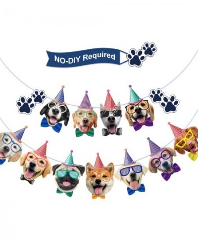 Dog Birthday Banner Birthday Garland Dog Theme Party Bunting Decoration Baby Shower Party Supplies (Dog) $15.91 - Kids' Party...