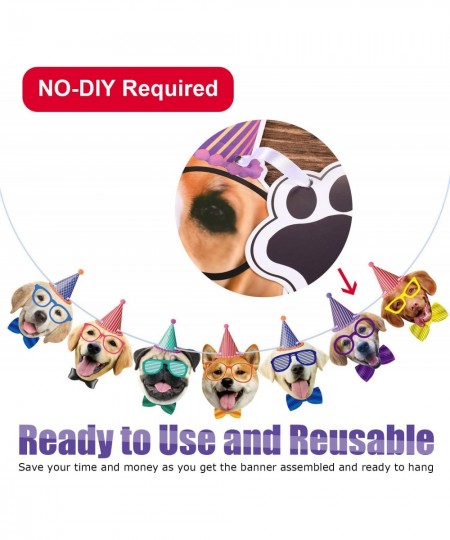 Dog Birthday Banner Birthday Garland Dog Theme Party Bunting Decoration Baby Shower Party Supplies (Dog) $15.91 - Kids' Party...