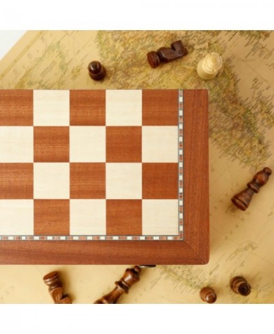 15" Magnetic Wooden Chess Set with Folding Chess Board & Staunton Chess Pieces 2 Extra Queens Portable(39x39cm) $66.63 - Boar...