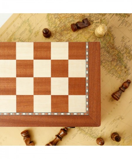 15" Magnetic Wooden Chess Set with Folding Chess Board & Staunton Chess Pieces 2 Extra Queens Portable(39x39cm) $66.63 - Boar...