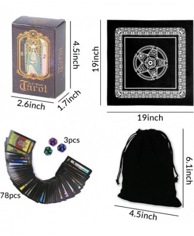 Tarot Cards Deck 78 Cards Shining Glowing Holographic Portable Classic Werther Tarot Cards Deck with Colorful Box and English...