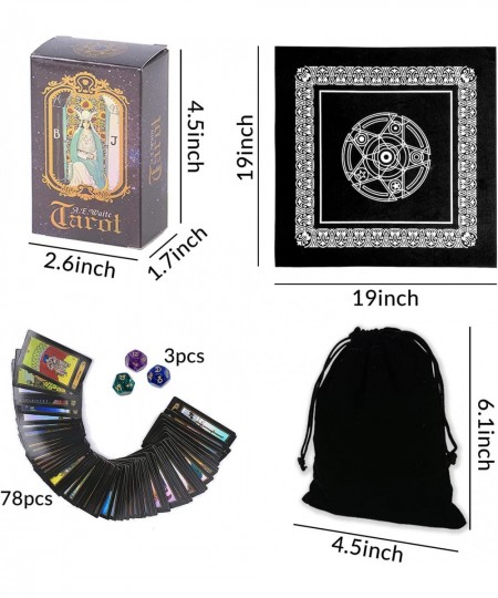 Tarot Cards Deck 78 Cards Shining Glowing Holographic Portable Classic Werther Tarot Cards Deck with Colorful Box and English...