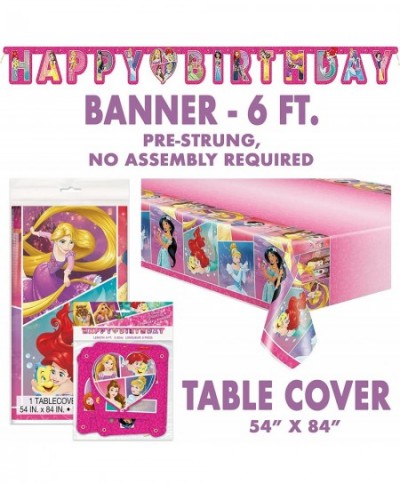 Disney Princess Party Supplies and Decorations for Princess Birthday Party Theme Serves 16 Guests and Includes Tableware and ...