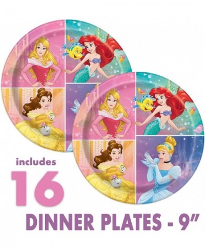 Disney Princess Party Supplies and Decorations for Princess Birthday Party Theme Serves 16 Guests and Includes Tableware and ...