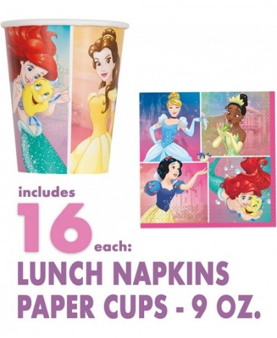 Disney Princess Party Supplies and Decorations for Princess Birthday Party Theme Serves 16 Guests and Includes Tableware and ...