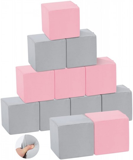 12 Pcs Toddler Foam Blocks 5.5inch Soft Foam Cubes Blocks with Detachable Washable Cover Soft Play Blocks for Toddlers and Ki...