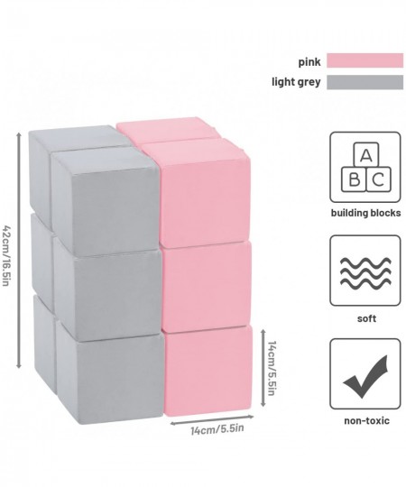 12 Pcs Toddler Foam Blocks 5.5inch Soft Foam Cubes Blocks with Detachable Washable Cover Soft Play Blocks for Toddlers and Ki...