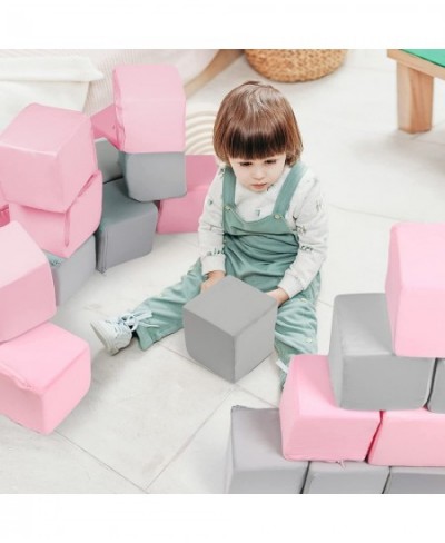 12 Pcs Toddler Foam Blocks 5.5inch Soft Foam Cubes Blocks with Detachable Washable Cover Soft Play Blocks for Toddlers and Ki...