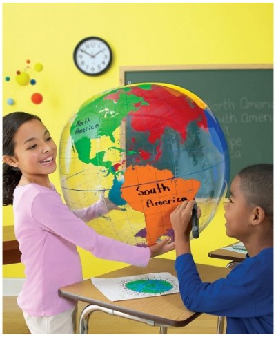 Inflatable Labeling Globe - Geography Class Supplies for Kids Inflatable Earth Classroom Science Supplies $39.38 - Geographic...