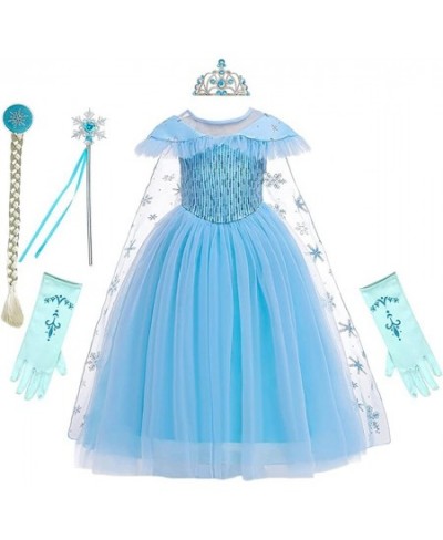 Girls Frozen Elsa Princess Dress Halloween Costume Christmas Birthday Evening Party Ball Gown w/Accessories $56.80 - Kids' Co...