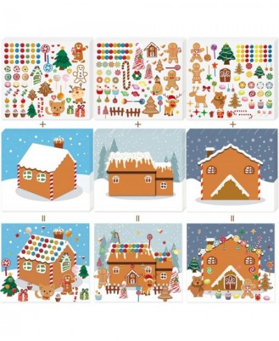 Make a Gingerbread House Stickers-30Pcs DIY Make Your Own Gingerbread House Stickers Christmas Crafts for Kids Toddlers Chris...