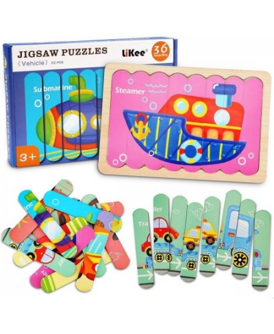 Vehicles Wooden Jigsaw Puzzle (32 Pieces & 8 Patterns) $25.59 - Jigsaw Puzzles