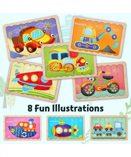 Vehicles Wooden Jigsaw Puzzle (32 Pieces & 8 Patterns) $25.59 - Jigsaw Puzzles