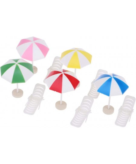 5 Set Mini Beach Umbrella Set for Dollhouse Yard Garden Swimming Pool Accessories and Furniture DIY Diorama Decor $16.69 - Do...