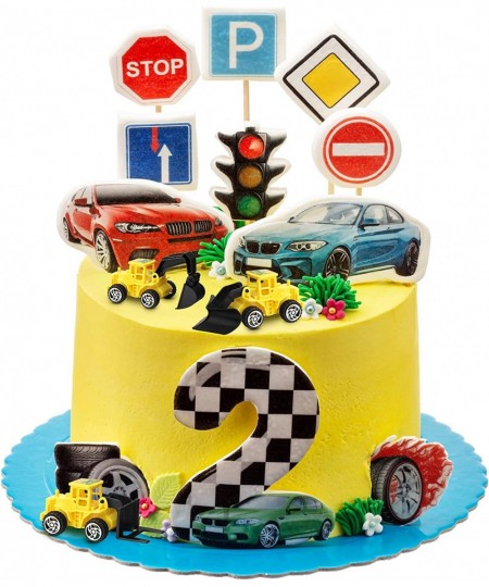 Mini Construction Engineering Trucks Set 24 Pcs Small Construction Toys and Treat Bags with Twist Ties for Cake Birthday Part...