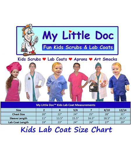 Custom Kids Lab Coat Includes Embroidered Name $36.99 - Kids' Costumes