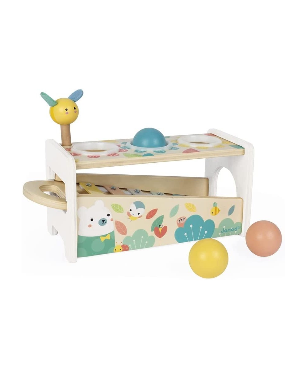 Pure Tap Pastel Wooden Xylophone Pounding Bench with Cherry Wood Balls & Bee Shaped Hammer for Ages 12+ Months (J05155) $47.2...