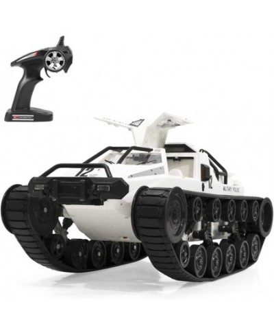 RC Tank Car 1/12 Scale 2.4GHz Remote Control Rechargeable Tank for Kids 360° Rotating Vehicle Gifts for Boys Girls Teens (Whi...