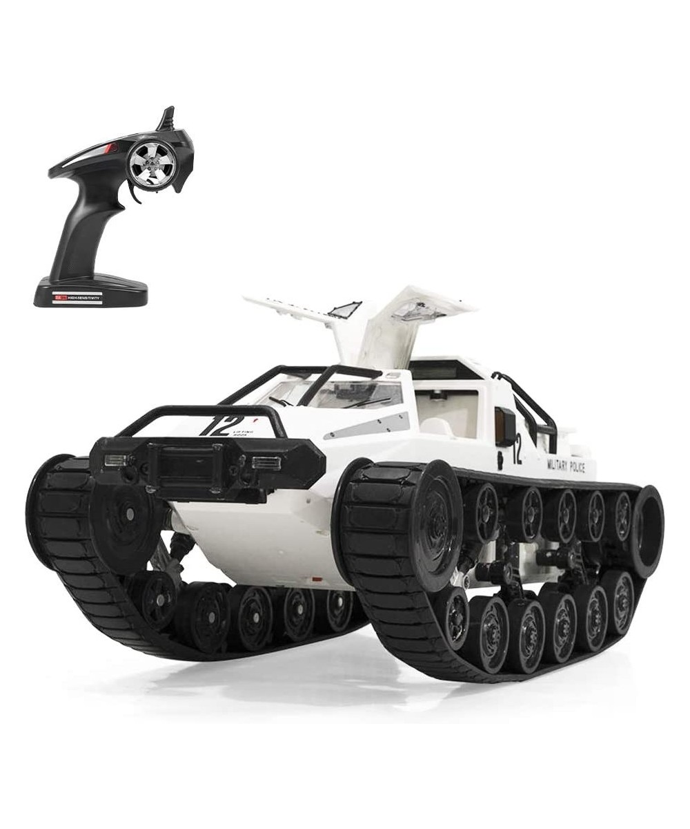 RC Tank Car 1/12 Scale 2.4GHz Remote Control Rechargeable Tank for Kids 360° Rotating Vehicle Gifts for Boys Girls Teens (Whi...