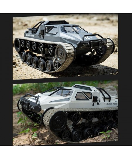 RC Tank Car 1/12 Scale 2.4GHz Remote Control Rechargeable Tank for Kids 360° Rotating Vehicle Gifts for Boys Girls Teens (Whi...