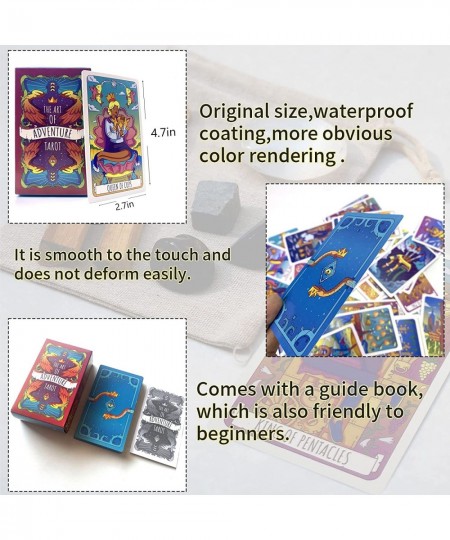 78 Tarot Cards Deck Fortune Telling Game Cards Beginner Tarot Deck Contains Tarot Cloth and Decision Maker Coin Tarot Cards w...