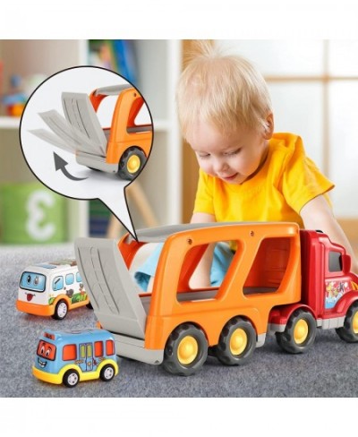 Toddler Car Toys for 3 4 5 6 Year Old for Boys 5 in Carrier Truck Transport Vehicles Friction Power Toys Toddler Toys Age 2-4...