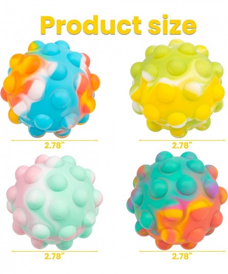 3D Pop Ball It Fidget Toy Sensory Ball 4 PCS Squeeze Pop Ball Its Stress Balls for Kids Adults Christmas $21.40 - Fidget Toys