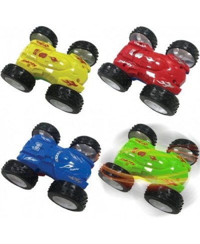 Friction Flip Stunt Toy Cars for Kids Set of 2 Cool Friction Powered Push n Go Double-Sided Cars Awesome 360 Degree Flips Gre...