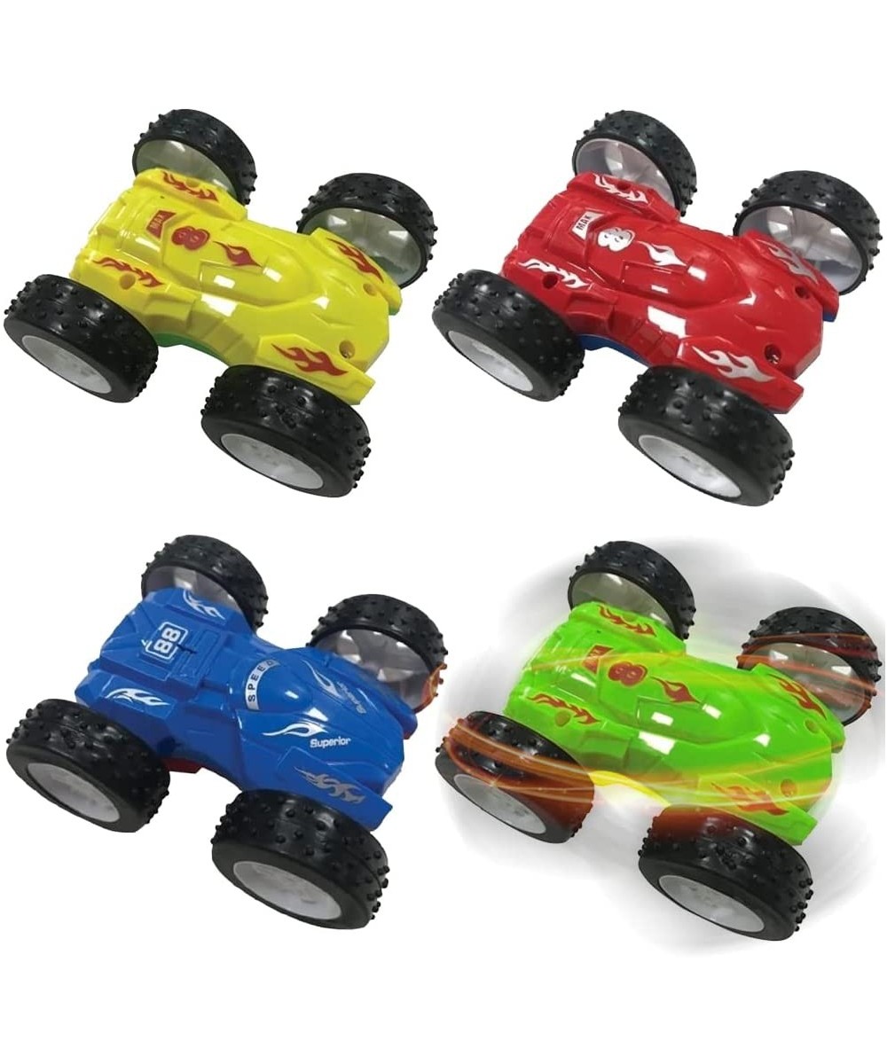 Friction Flip Stunt Toy Cars for Kids Set of 2 Cool Friction Powered Push n Go Double-Sided Cars Awesome 360 Degree Flips Gre...