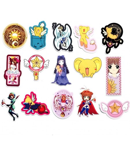 Card Captor Sakura Stickers 15pcs Cool Anime Decals for Laptops Water Bottles Toys and Gifts Cars Stickers Cartoon Anime Aest...