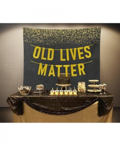 Gold Glitter Funny Birthday Banner Old Lives Still Matter Birthday Decorations Funny Birthday Banner Retirement Party Banner ...