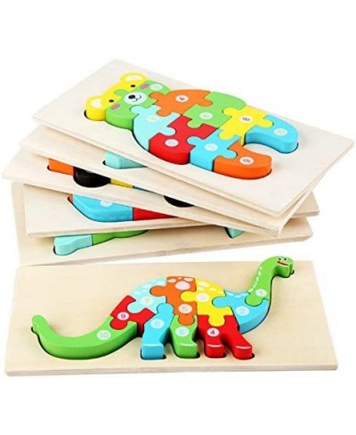 Wooden 'Giraffe' 3D Jigsaw Puzzle for Kids Animal Number Block Puzzles for Toddlers Educational Learning Montessori Toys for ...