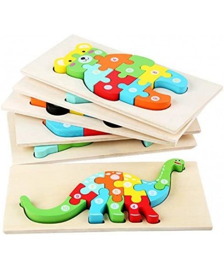 Wooden 'Giraffe' 3D Jigsaw Puzzle for Kids Animal Number Block Puzzles for Toddlers Educational Learning Montessori Toys for ...