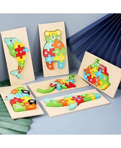 Wooden 'Giraffe' 3D Jigsaw Puzzle for Kids Animal Number Block Puzzles for Toddlers Educational Learning Montessori Toys for ...