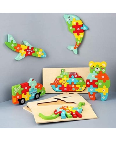 Wooden 'Giraffe' 3D Jigsaw Puzzle for Kids Animal Number Block Puzzles for Toddlers Educational Learning Montessori Toys for ...