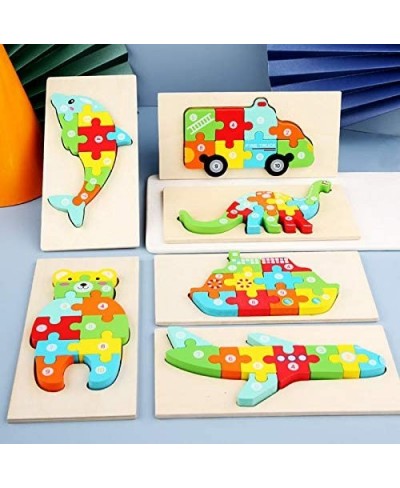 Wooden 'Giraffe' 3D Jigsaw Puzzle for Kids Animal Number Block Puzzles for Toddlers Educational Learning Montessori Toys for ...