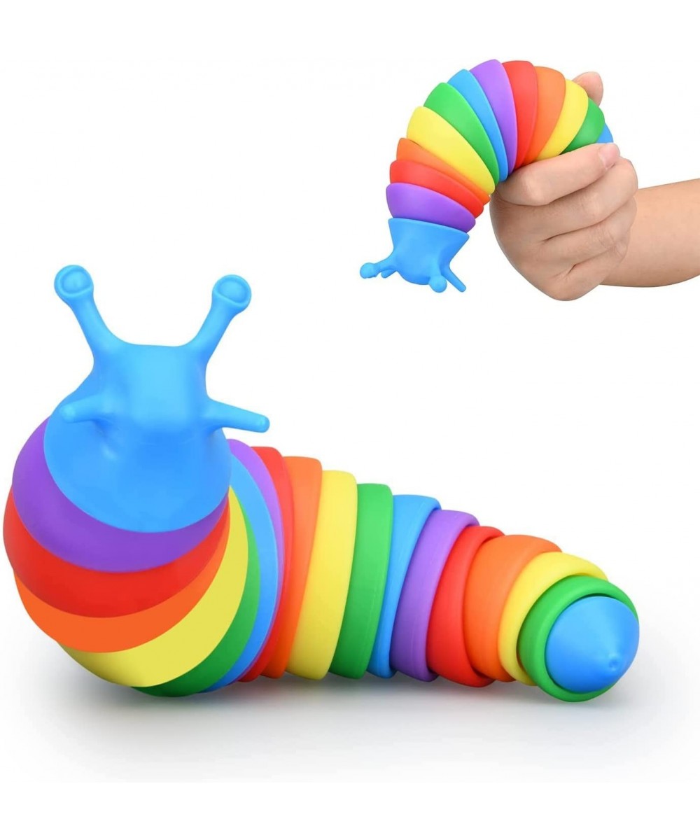 3D Printed Fidget Slug Flexible Articulated Slug Fidget Toy Fun Crawling Slug Autism Sensory Toys Anxiety Relief for Kids Adu...