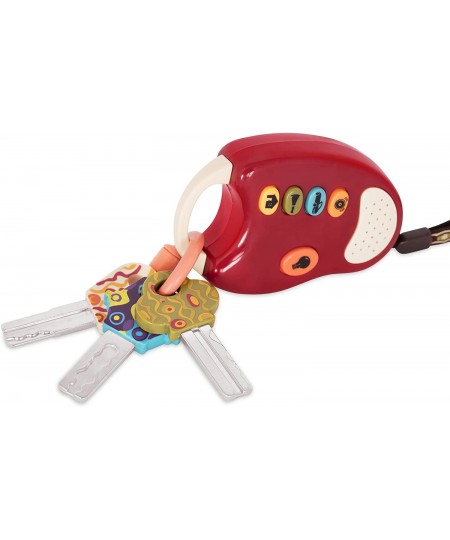 B. toys – FunKeys Toy – Funky Toy Keys for Toddlers and Babies – Toy Car Keys and Red remote with Light and Sounds – Non-Toxi...