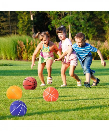 7" Mini Basketball with Pump 6 PCS Small Toy Basketball for Mini Basketball Hoop or Over The Door Basketball Hoop Games Color...