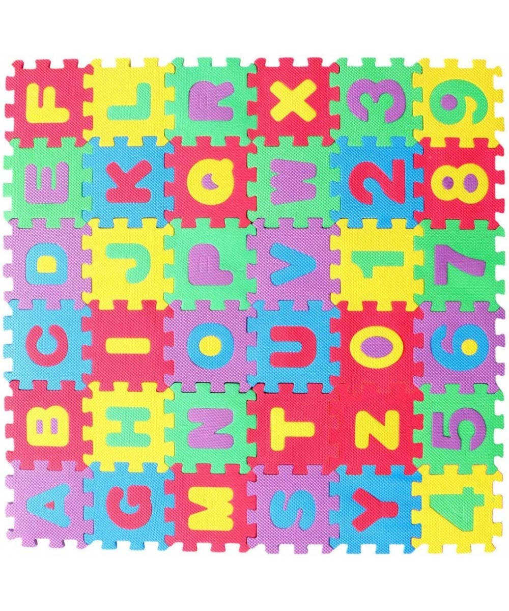 36pcs Foam Puzzle Mat Alphabet and Number Puzzle Mat Interlocking Tiles Floor Puzzle Mat for Children Babies Education Gym Wo...