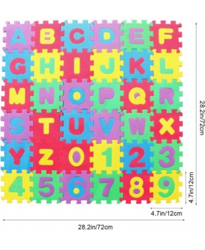 36pcs Foam Puzzle Mat Alphabet and Number Puzzle Mat Interlocking Tiles Floor Puzzle Mat for Children Babies Education Gym Wo...