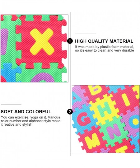 36pcs Foam Puzzle Mat Alphabet and Number Puzzle Mat Interlocking Tiles Floor Puzzle Mat for Children Babies Education Gym Wo...