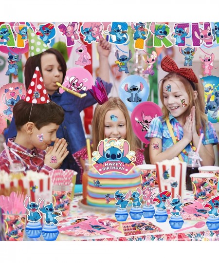 220 Pcs Party Supplies Birthday Decorations Party Set for Boys and Girls Include Banner Foil Balloons Backdrop Cake Topper In...