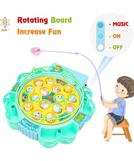 Rotating Fishing Game Toys with Music for Kids-Funny Gifts for Birthday $18.32 - Early Development & Activity Toys